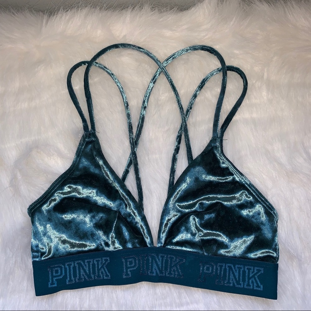 PINK velvet bralette
